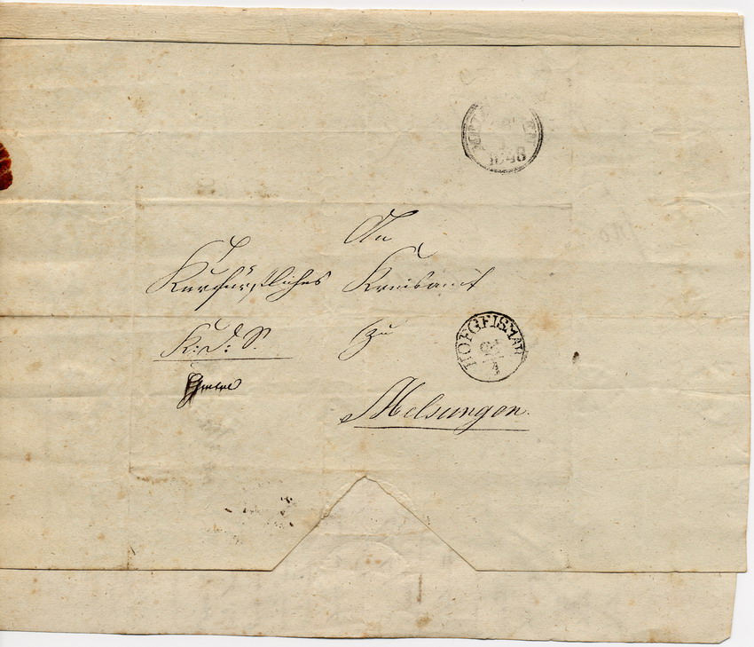 Brief von Susanna Schmidt an die Polizeidirektion Kassel, Mannsbach bei Hünfeld, den 6. Januar 1848.