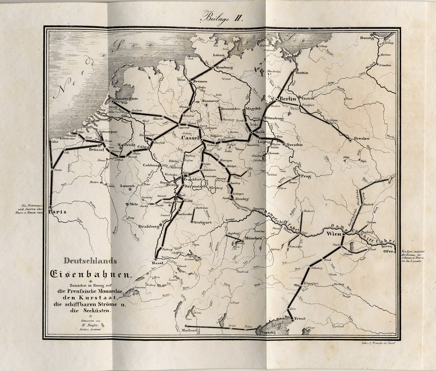 Publikationen und Manuskripte zur technischen Verbesserung der Eisenbahnen: Dr. Friedrich Fick: "Dritter Beitrag zur Constructions-Verbesserung der Eisenbahnen als Fortsetzung des Vortrags vom 31. Januar 1838", Kassel im September 1838.