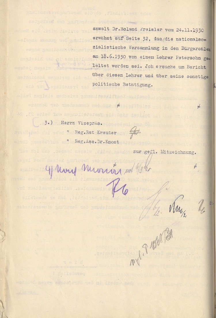 Zusammenfassung des Urteils im Freisler-Prozess und Einschätzung über den Erfolg einer Berufungsverhandlung