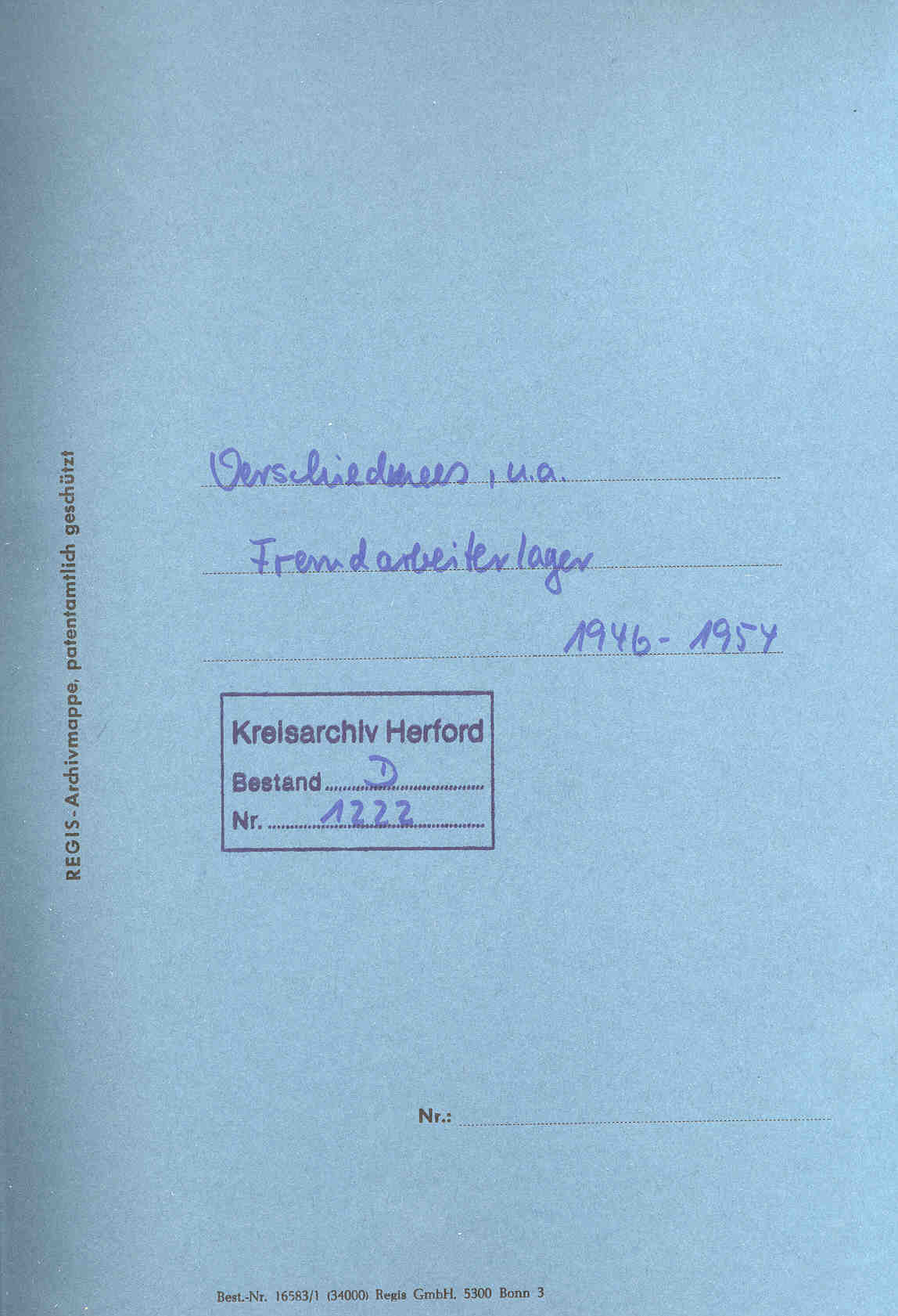 Fremdarbeiterlager in Herford 1945.