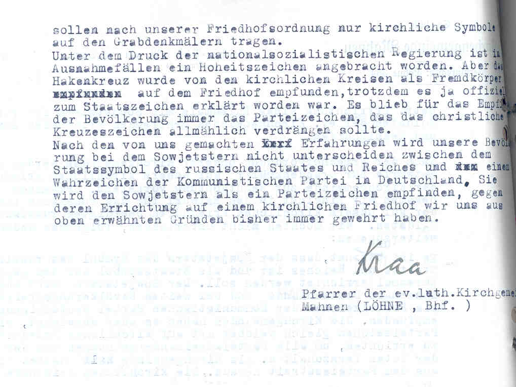 Berichte über die Errichtung Gräber russischer Staatsangehöriger und eines sowjetischen Ehrendenkmals auf Friedhöfen des Kreises Herford, Herford und Löhne im September und Oktober 1945.