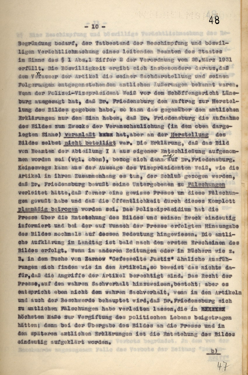 Gerichtsurteil: Veröffentlichungsverbot der nationalsozialistischen Zeitung "Hessische Volkswacht", Kassel, den 30. Juni 1931.