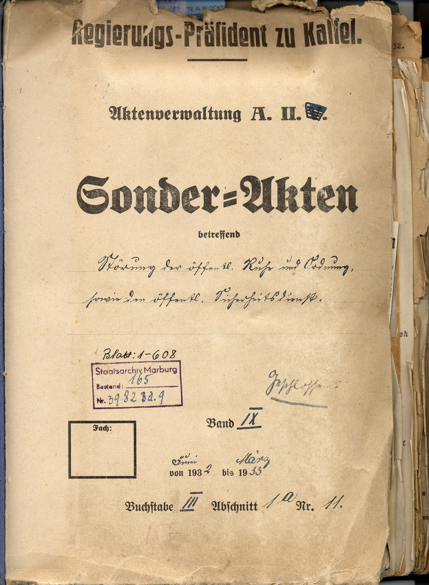 Freisler als Abgeordneter im Preußischen Landtag: Urantrag und offizielle Anfragen aus den Jahren 1932 und 1933.