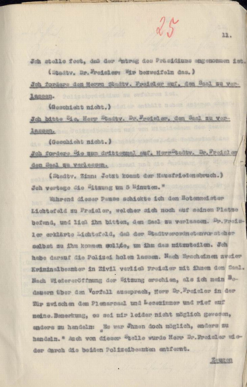 Strafantrag des Stadtverordnetenvorstehers Hofacker gegen Freisler an den Oberstaatsanwalt, Kassel, den 27. und 28. Juni 1930.