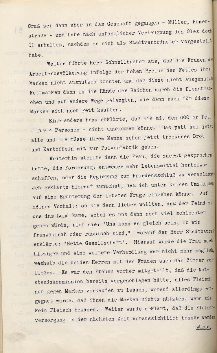 Hanauer Rathaussturm 3. Mai 1916, Bürgermeister Hild an den Regierungs-Präsidenten in Cassel, mit anonymen Drohbriefen