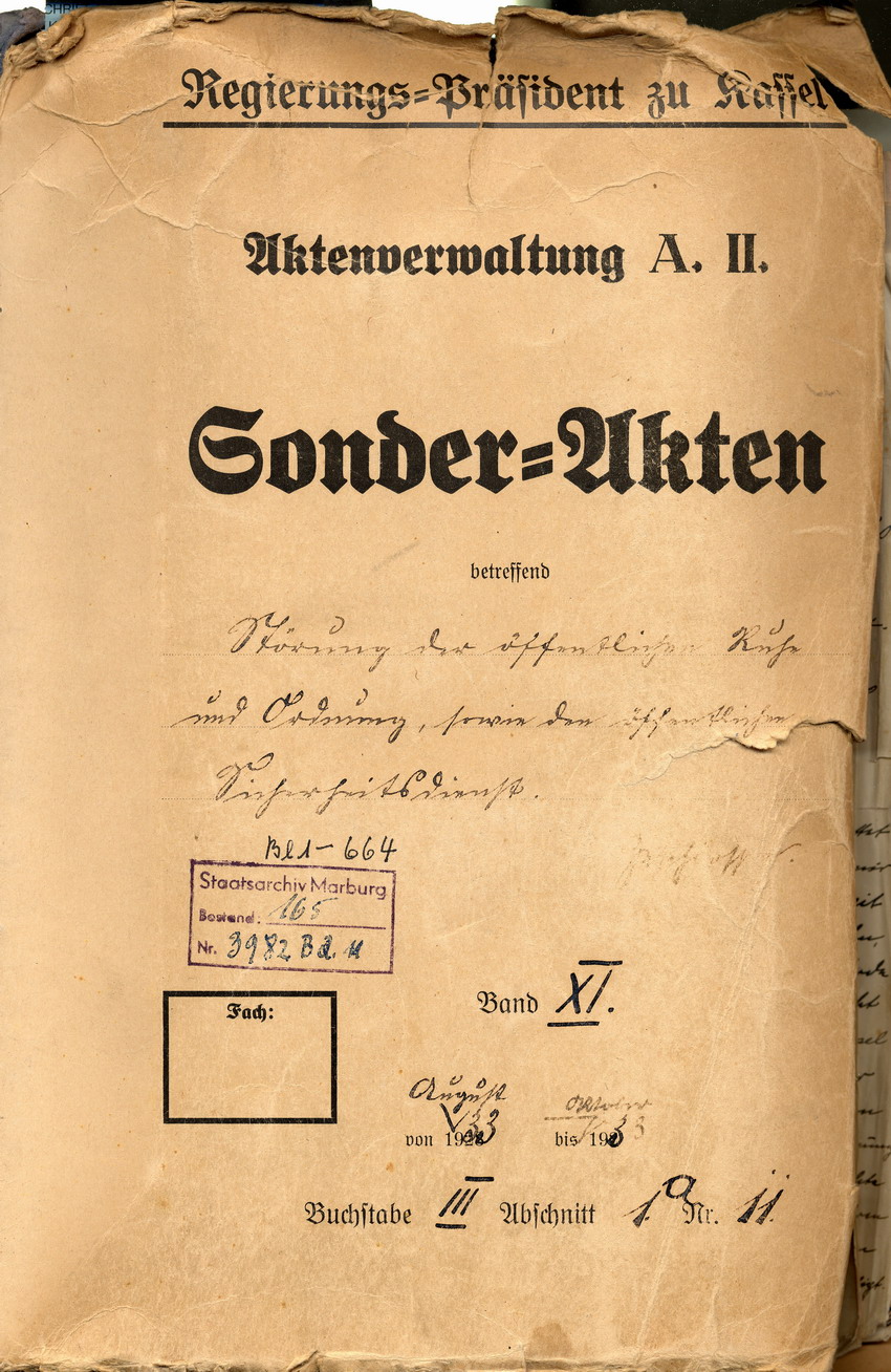 Brief der Ehefrau des ehemaligen Polizeipräsidenten Hohenstein: Bitte um Rückgabe der mitgenommenen Gegenstände aus einer Haussuchung der Kasseler SS 35 in Hohensteins Haus, Boppard am Rhein, den 8. April 1933.