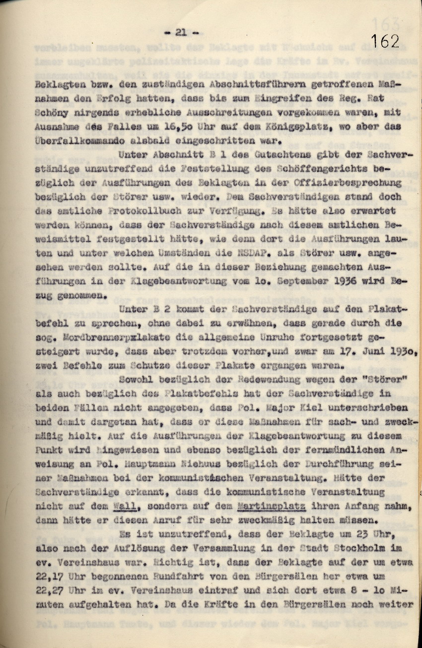 Rechtsanwalt Isele: Erwiderung auf den Schriftsatz der Anwaltskanzlei Rocholl vom 5. Januar 1937, Kassel, den 15. Februar 1937.