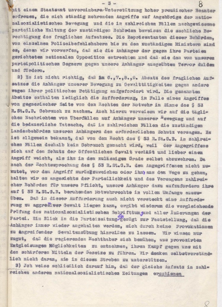 Beschwerde des Verlegers Theo Habicht, Wiesbaden, gegen die Verfügung des Oberpräsidenten vom 13.12.1930