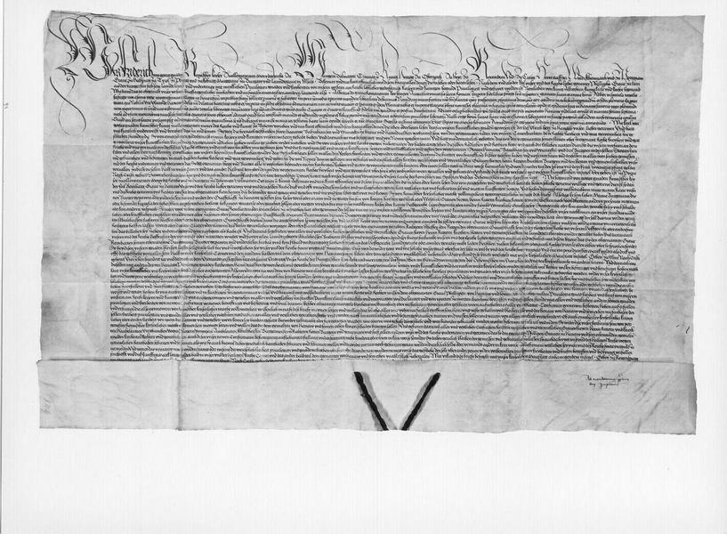 Diplom Kaiser Friedrich III. für Graf Philipp d. J. von Hanau über die Bestätigung von Priviliegien für die Städte Windecken, Hanau und Babenhausen. Regensburg, 29. Juli 1471