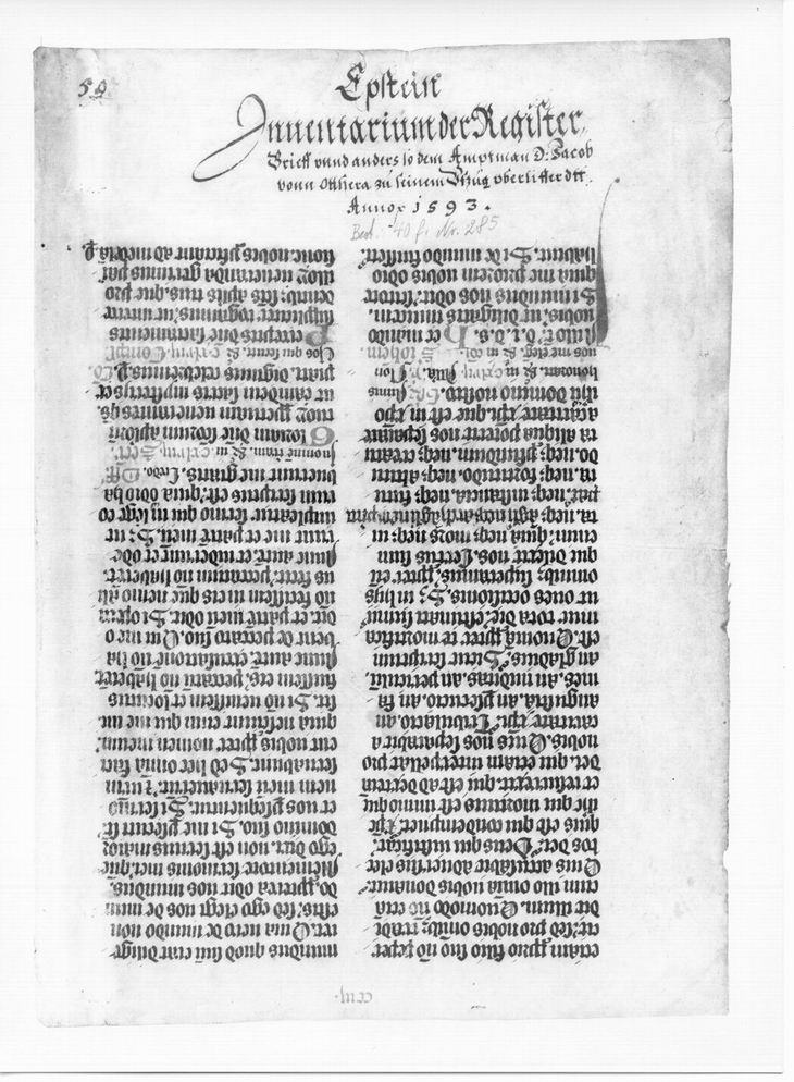 Zwei Doppelblätter aus Missalehandschriften mit ältester Messe zum Fest der Heiligen Elisabeth, 15. Jahrhundert