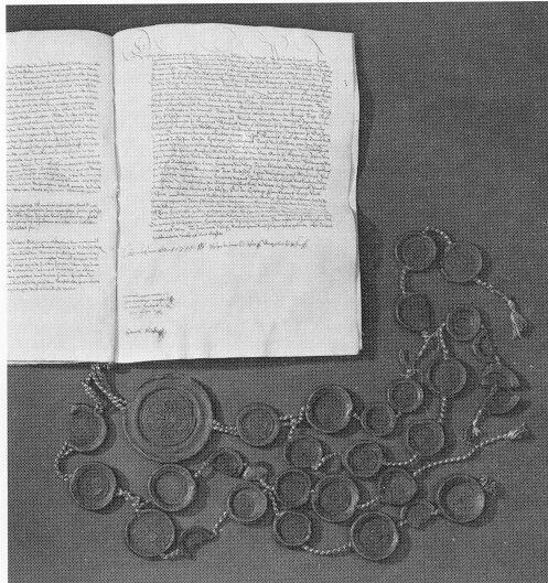 Vertrag der Erbeinigung zwischen Wilhelm, Ludwig, Philipp und Georg, den vier Söhnen des Landgrafen Philipp von Hessen, 28. Mai 1568