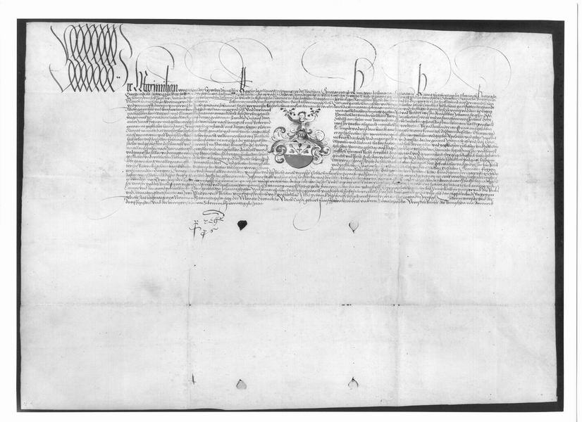 Wappenbrief Kaiser Maximilian I. für den hessischen Kanzler Johann Feige, 29. Dezember 1517