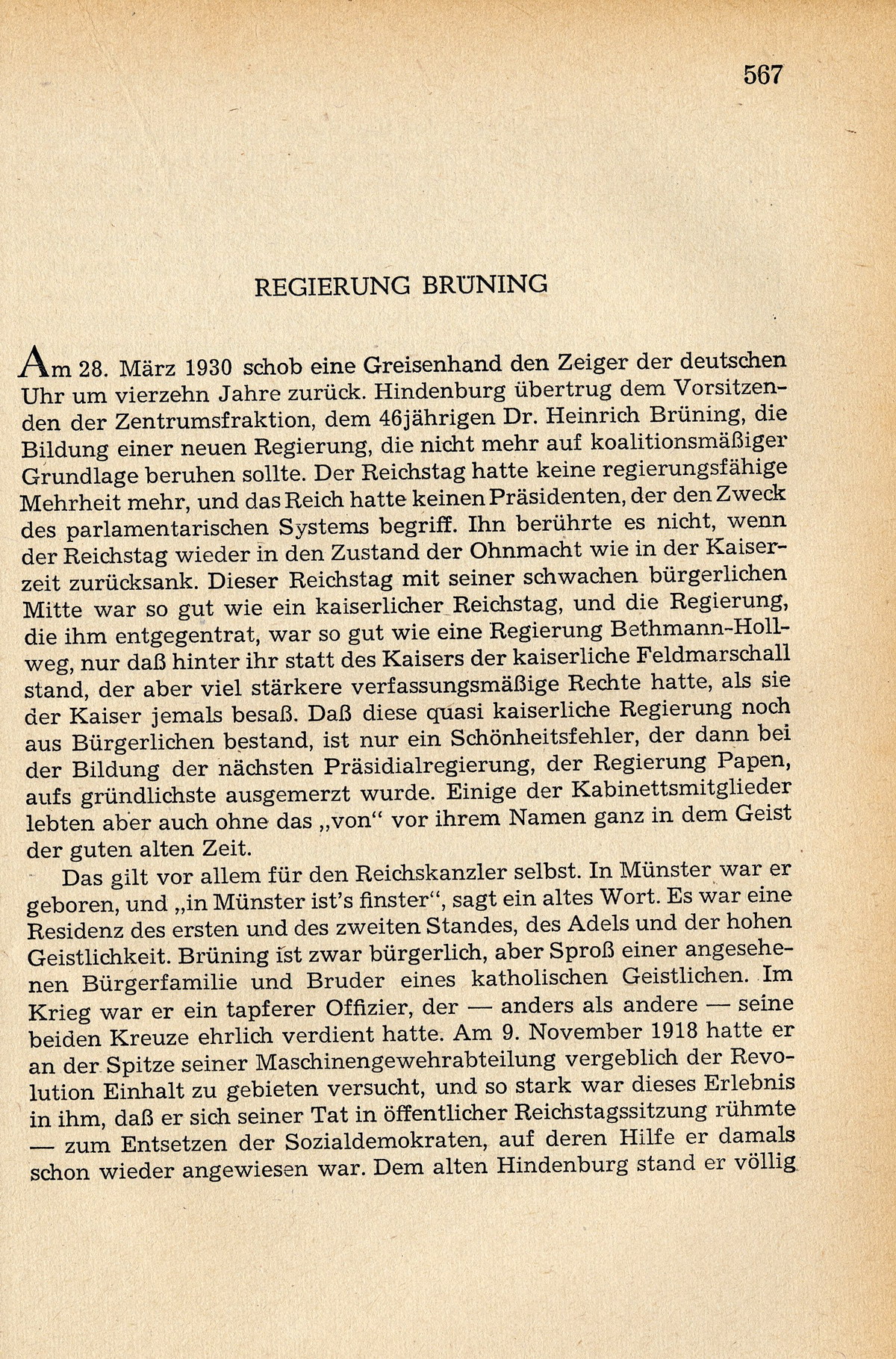 Friedrich Stampfer über „Das Kabinett der Frontsoldaten"