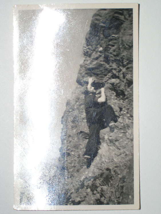 Franz Kremer bei einer Klettertour am Feldberg bei Oberreifenberg, wo sich der Harlem-Club an Wochenenden zusammenfand, um 1940
