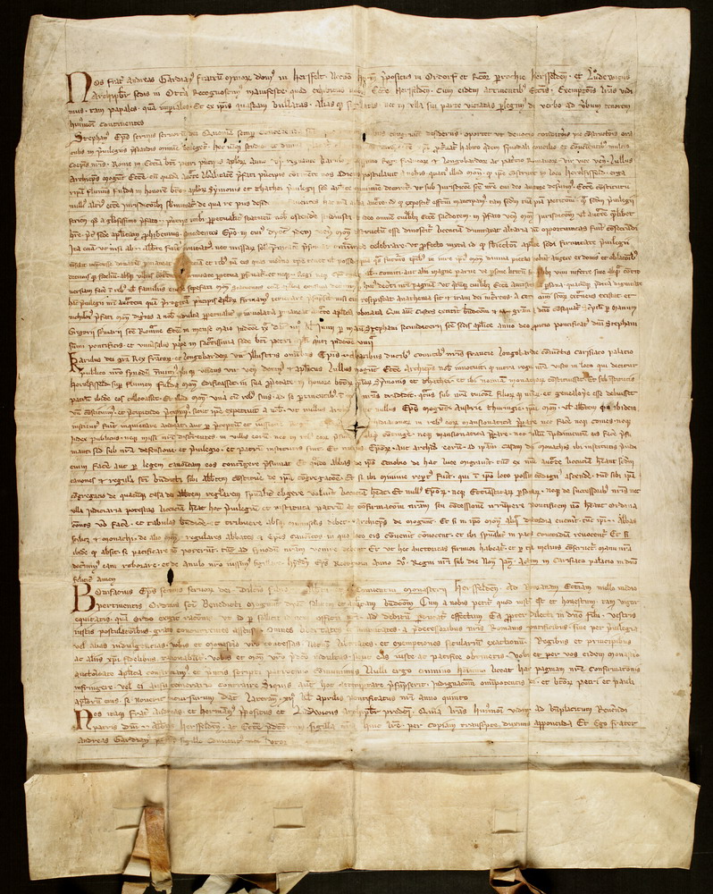 Urkunde, König Karl I. d. Gr., 775 Jan. 05