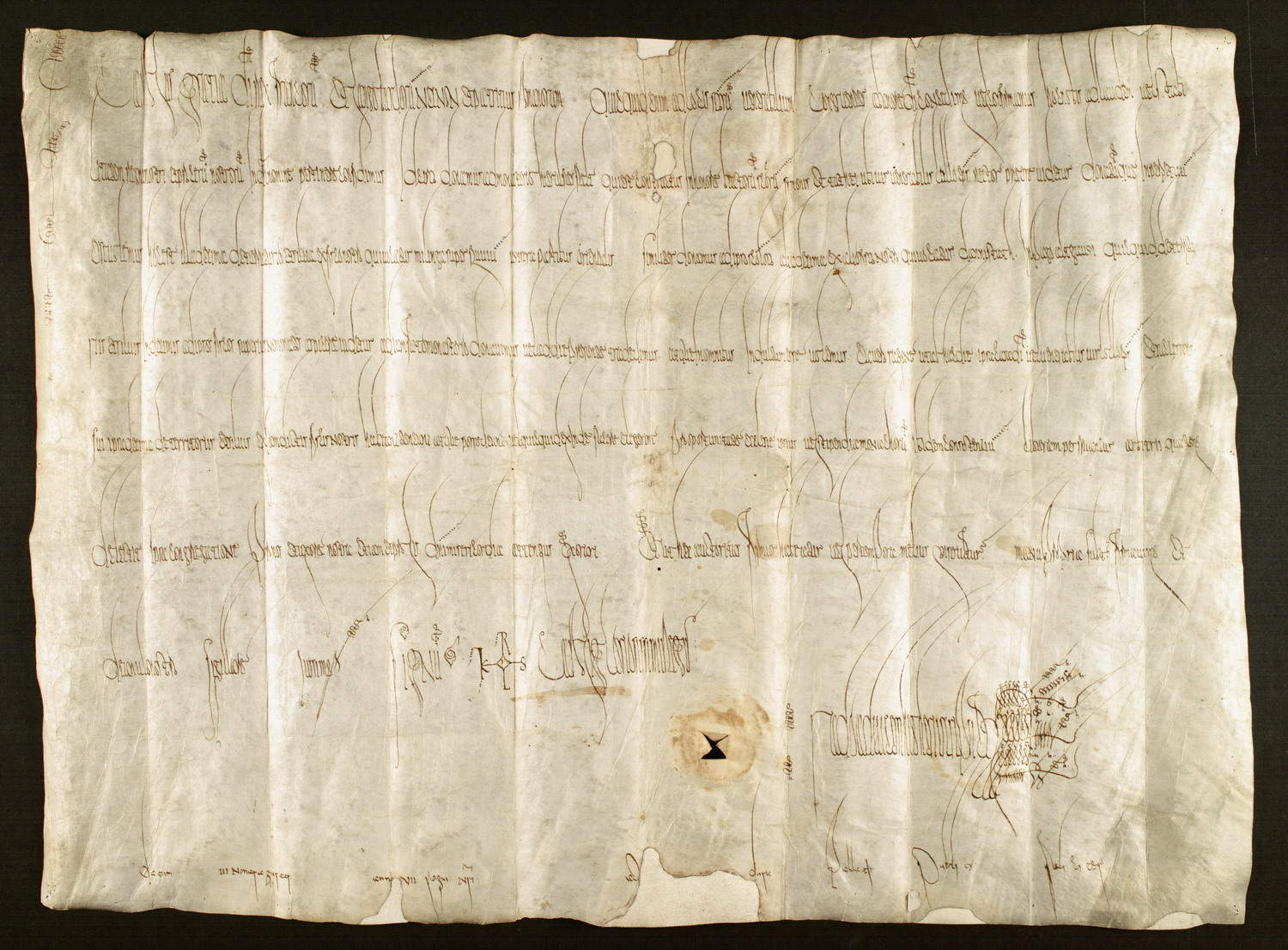 Urkunde, König Karl I. d. Gr., 775 Aug. 03