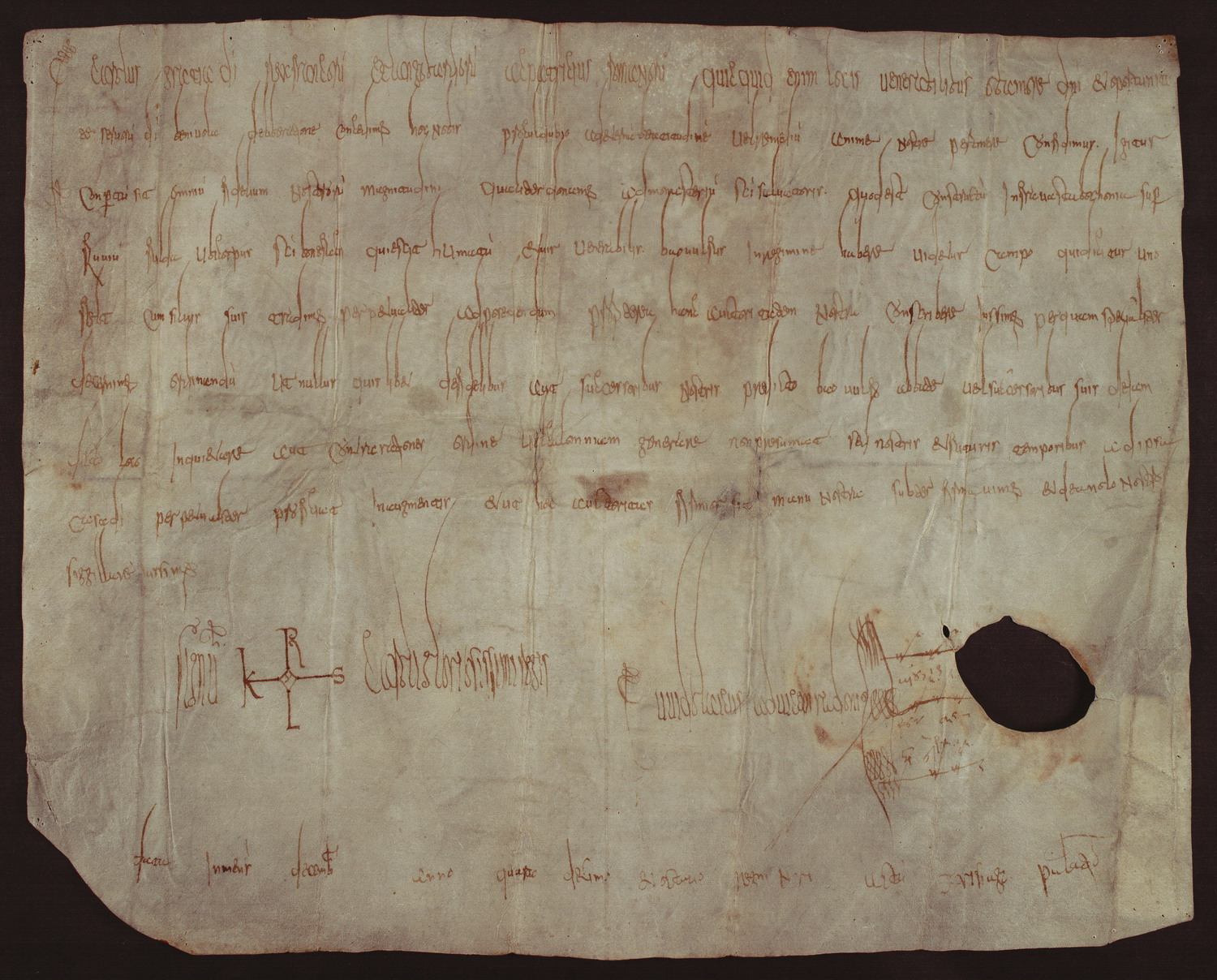Urkunde, König Karl I. d. Gr.,  781 Dez.