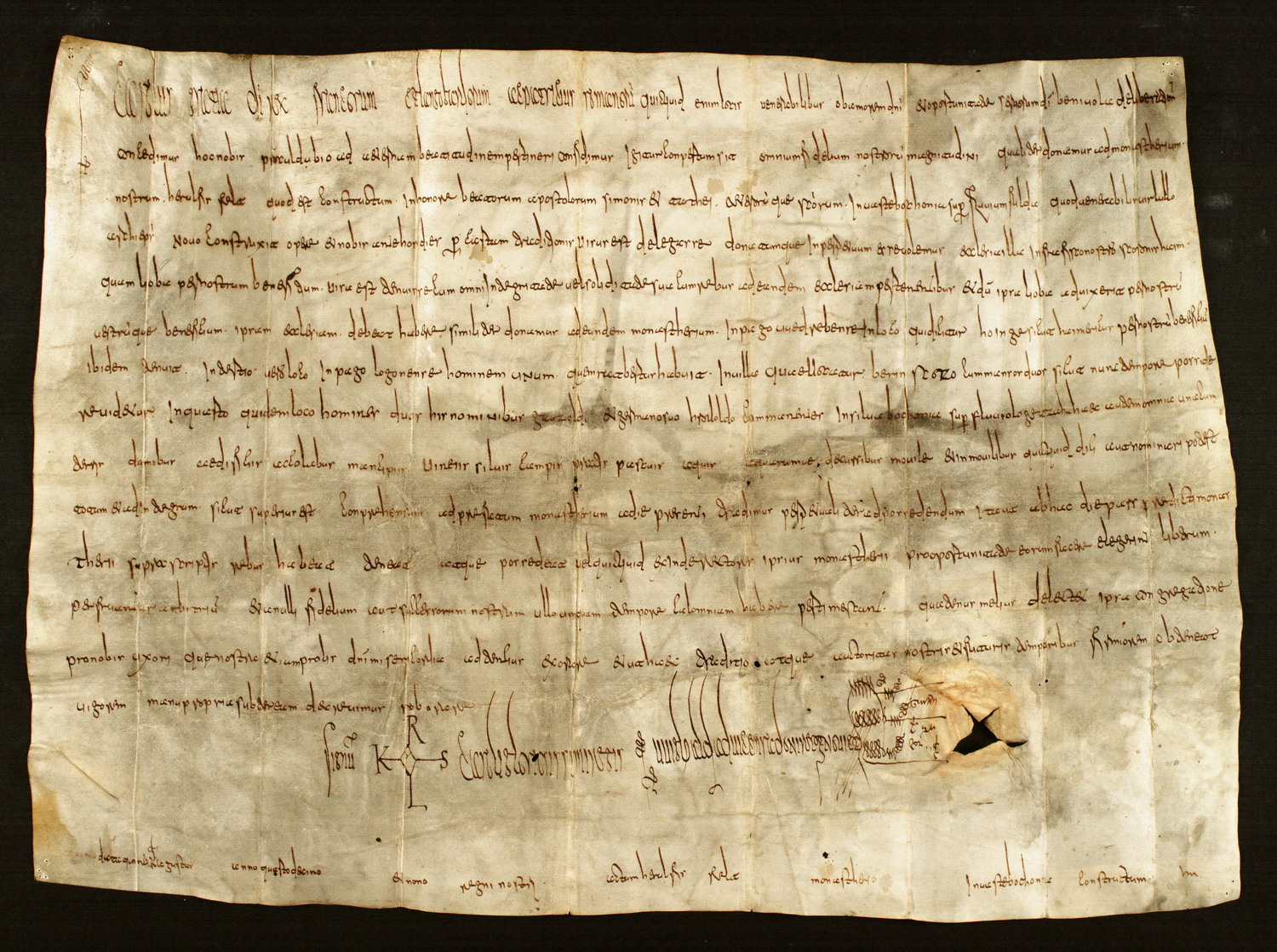 Urkunde, König Karl I. d. Gr., 782 Juli 28