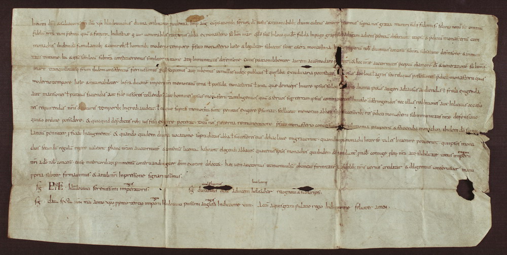 Urkunde, Kaiser Ludwig I. d. Fromme, 816 Mai 02