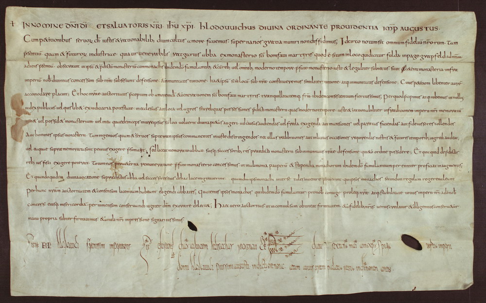 Urkunde, Kaiser Ludwig I. d. Fromme, 816 Mai 02