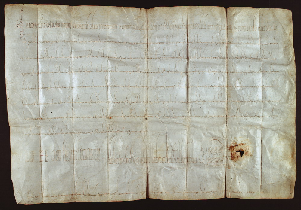 Urkunde, König Ludwig II. d. Deutsche, 875 Juni 14