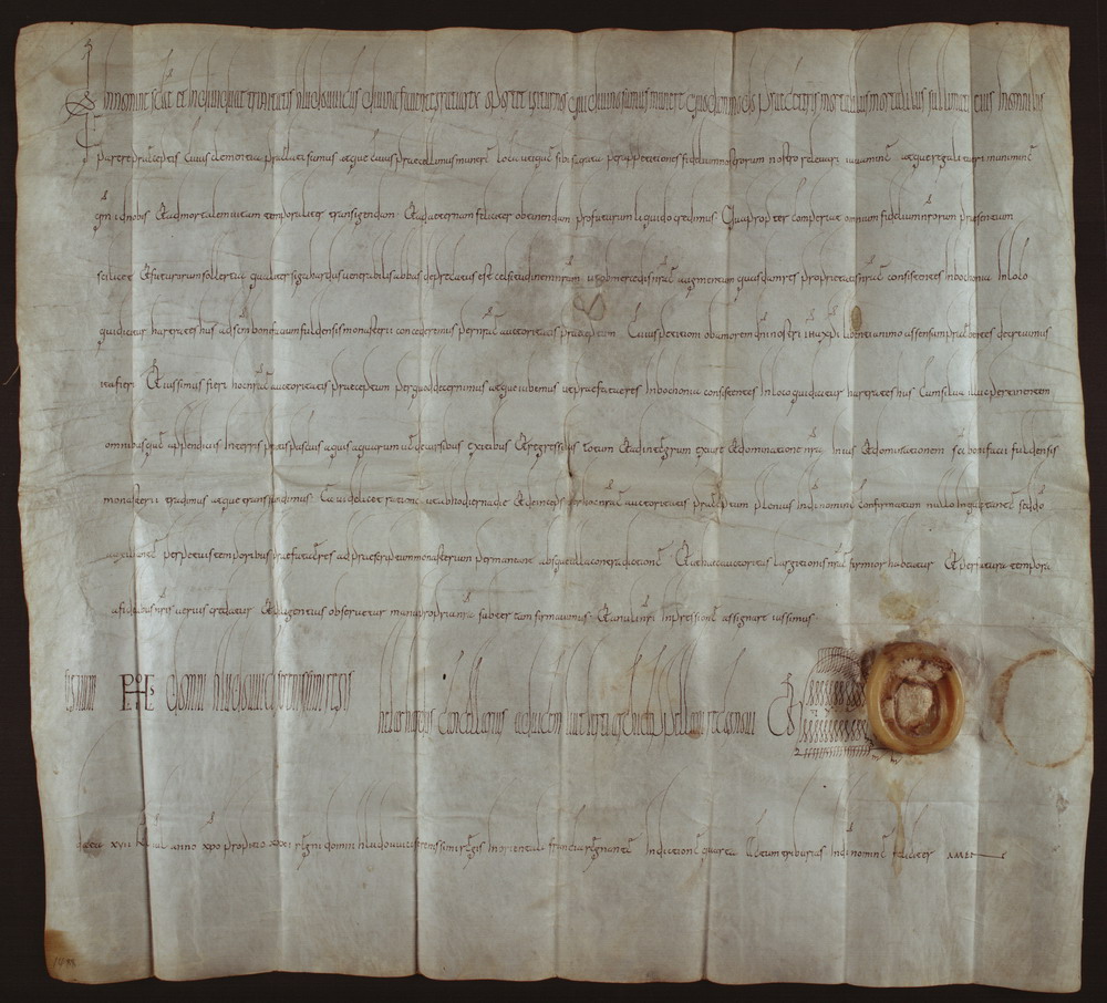 Urkunde, König Ludwig II. d. Deutsche, 871 Juni 15