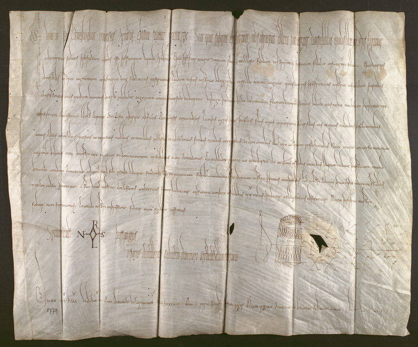 Urkunde, König Arnulf, 888 Febr. 09