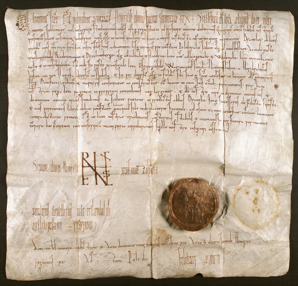Urkunde, König Heinrich II. d. Heilige, 1012 Dez. 29