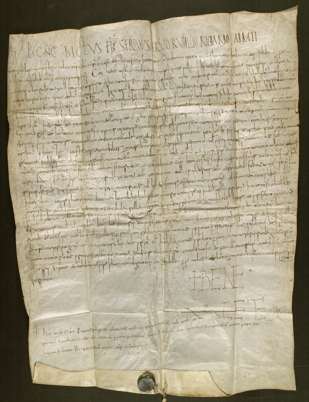 Urkunde, Papst Benedikt VIII., 1024 Febr. 08