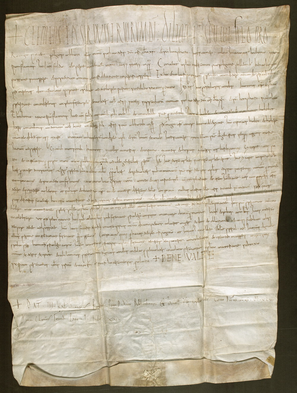 Urkunde, Papst Clemens II., 1046 Dez. 29
