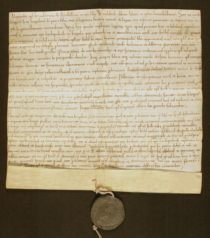 Urkunde, Papst Alexander II., 1070 [recte 1068/69]