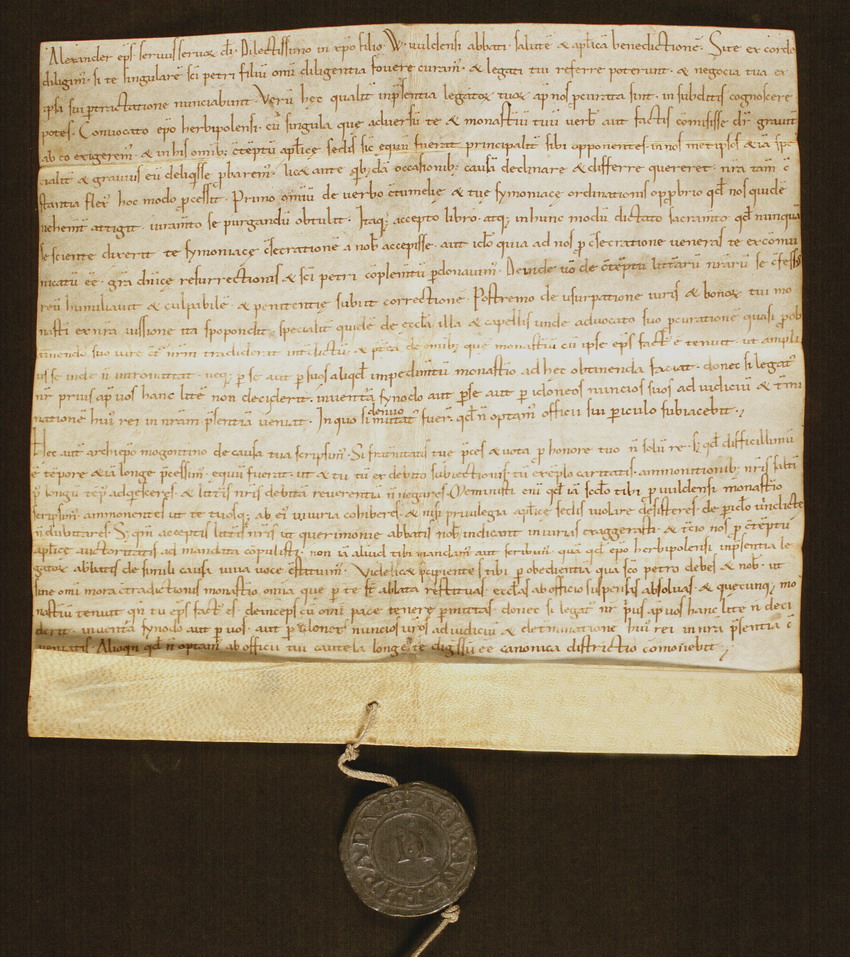 Urkunde, Papst Alexander II., 1070 [recte 1068/69]