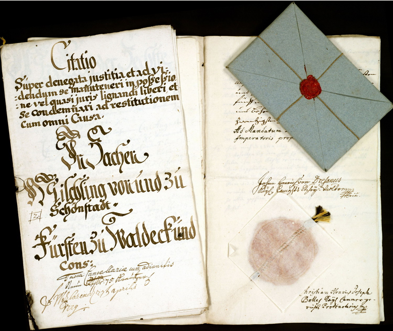Akten zu dem am Reichskammergericht anhängigen Rechtsstreit zwischen den Gebrüdern Milchling von und zu Schönstadt in Helmighausen und dem Fürsten zu Waldeck um die Holznutzung im Forst der Gemarkung Eilhausen, 1727-1744