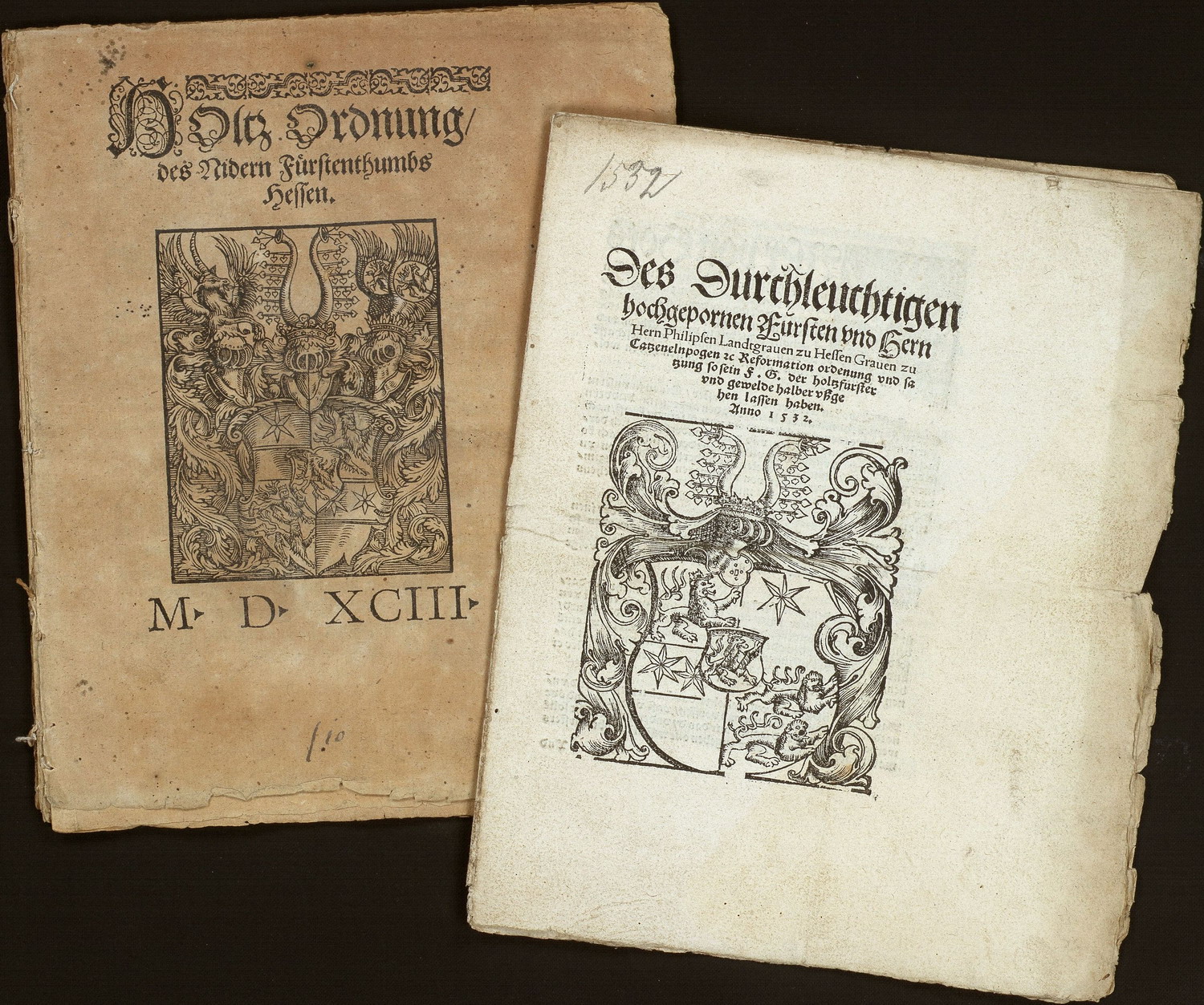 Forst- und Holzordnungen der Landgrafschaft Hessen-Kassel, 1532 u. 1593