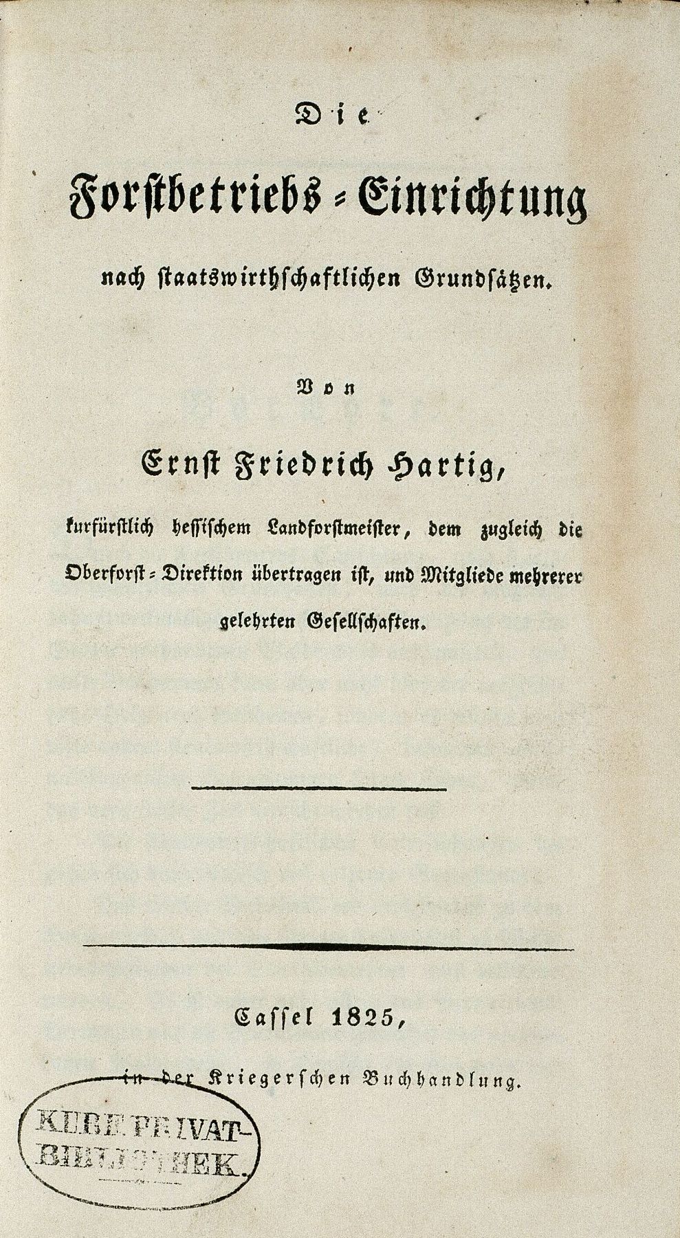 Veröffentlichungen zur Holzzucht und Forstbetriebseinrichtung, 1755 - 1843
