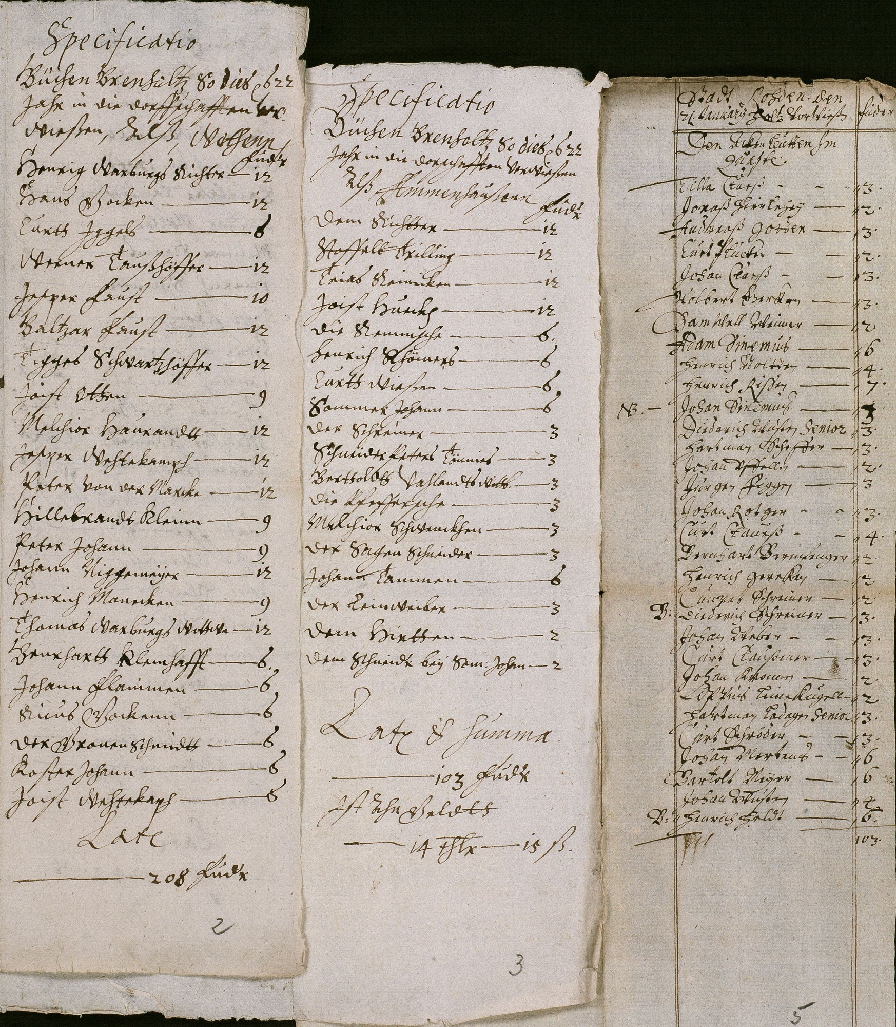 Brennholzanweisungen an die Einwohner der waldeckischen Dörfer Helsen, Wethen und Ammenhausen sowie an die Bürger der Stadt Rhoden, 1622 - 1663