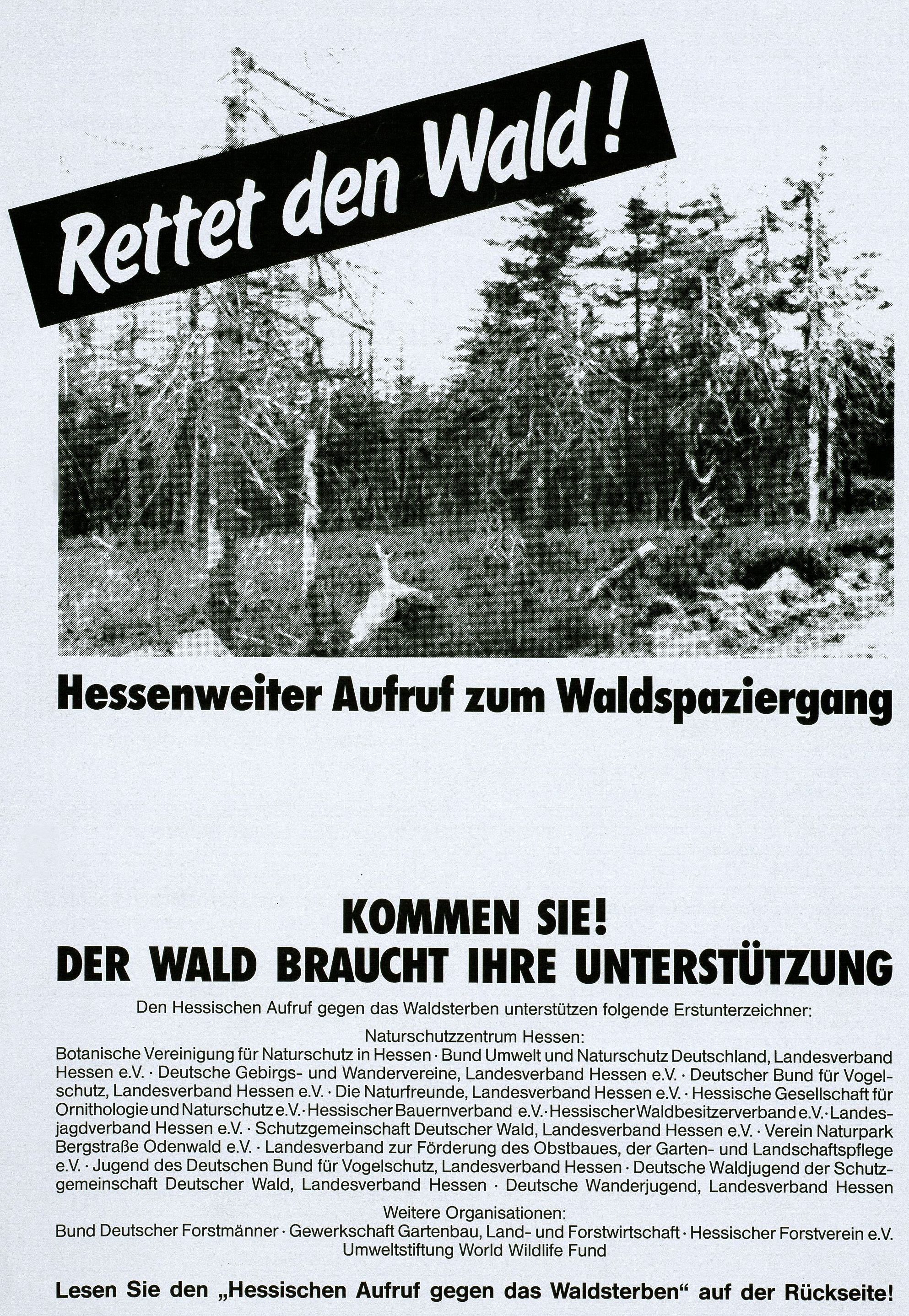 Aufruf des Naturschutzzentrums Hessen zum Waldspaziergang