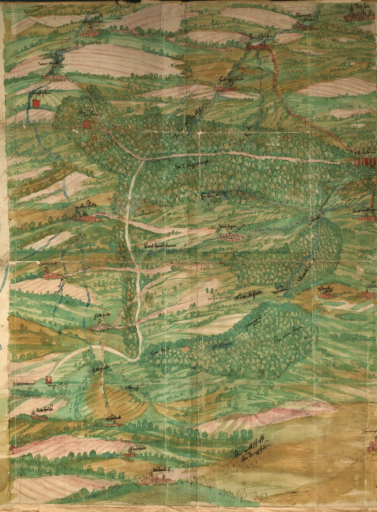 Grenze zwischen Waldeck und Westfalen im Upland, um 1585