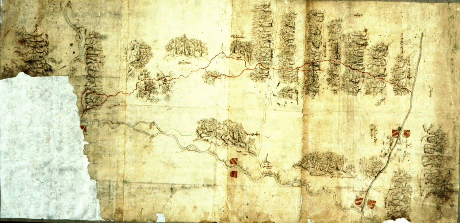 Grenze zwischen Hanau und Hutten bei Steinau, um 1585