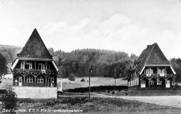 Häuser des NSV-Kindererholungsheimes in Bad Sachsa, wo die Kinder der Verschwörer vom 20. Juli 1944 in „Sippenhaft“ genommen wurden