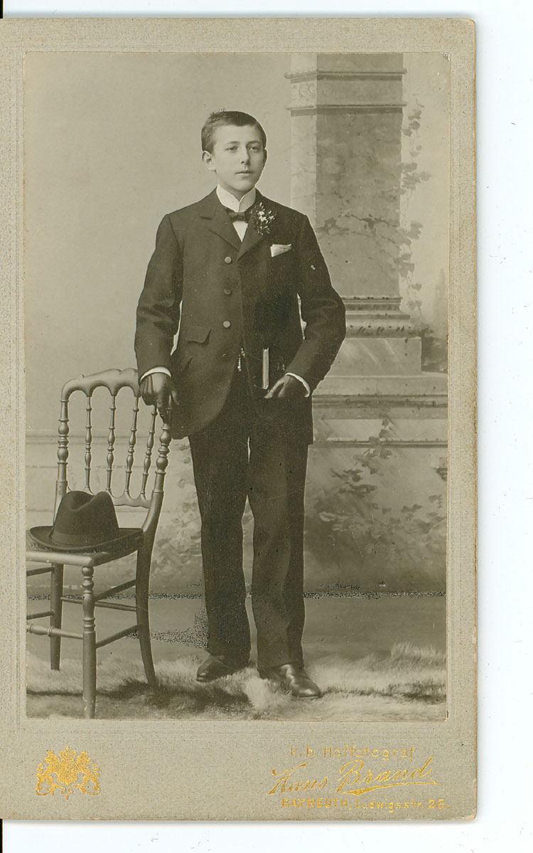 Wilhelm Leuschner als Konfirmand, 1903