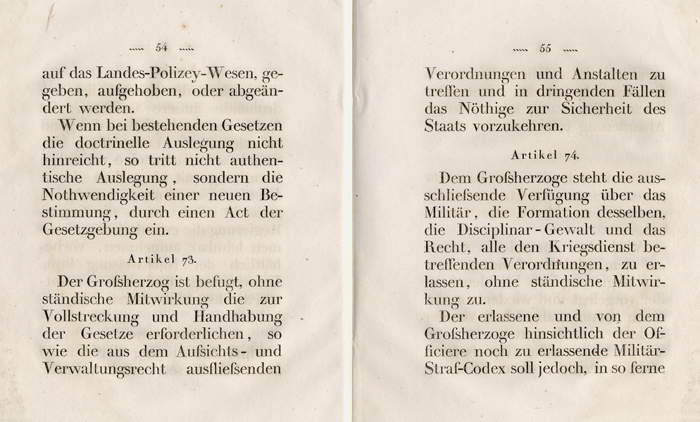 Die Verfassung des Großherzogtums Hessen, Titel 8: von den Landständen, Art. 51 - 101 , 1822