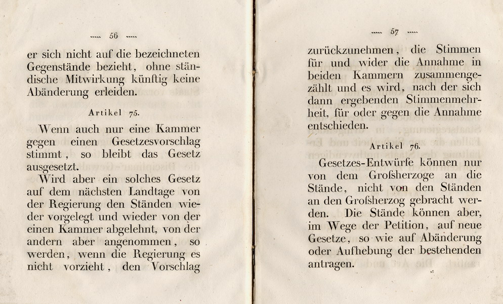 Die Verfassung des Großherzogtums Hessen, Titel 8: von den Landständen, Art. 51 - 101 , 1822