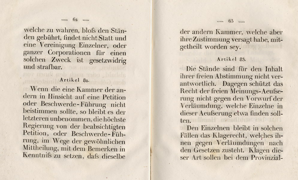 Die Verfassung des Großherzogtums Hessen, Titel 8: von den Landständen, Art. 51 - 101 , 1822