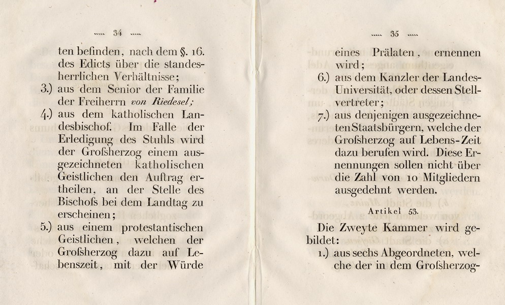 Die Verfassung des Großherzogtums Hessen, Titel 8: von den Landständen, Art. 51 - 101 , 1822