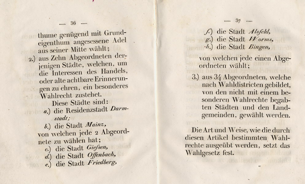Die Verfassung des Großherzogtums Hessen, Titel 8: von den Landständen, Art. 51 - 101 , 1822