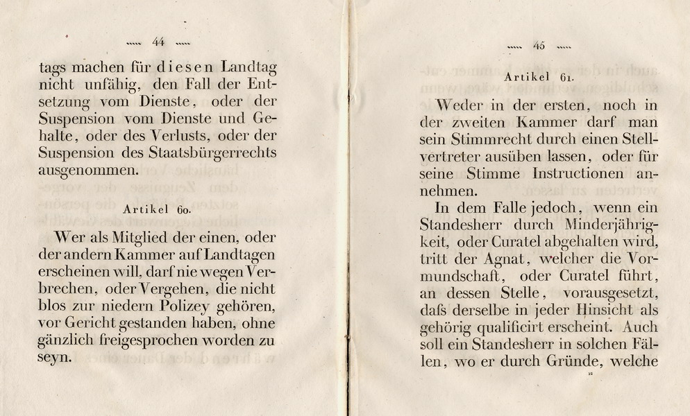 Die Verfassung des Großherzogtums Hessen, Titel 8: von den Landständen, Art. 51 - 101 , 1822