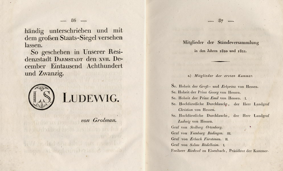 Die Verfassung des Großherzogtums Hessen, Titel 10: Von der Gewähr der Verfassungen, Art. 106 - 110, 1822