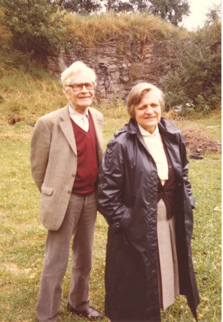 Wolfgang Abendroth mit seiner Frau Lisa, 1985