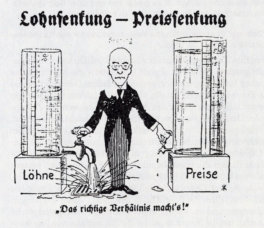 Arbeitslosigkeit, Löhne und Preise zur Zeit der Regierung Brüning: Sicht der Unternehmer und der Gewerkschaften, 1931